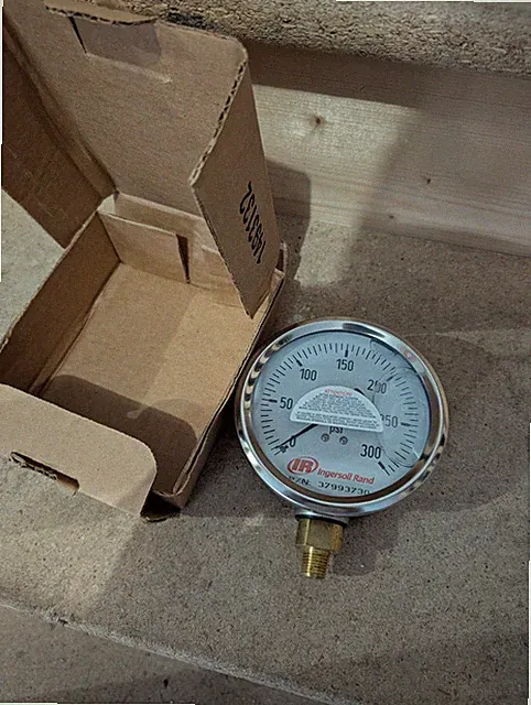 37993730 Pressure Gauge for Ingersoll Rand Air Compressors Liquid filled