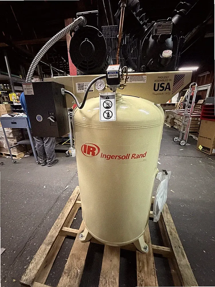 INGERSOLL RAND 2340N5-V-200/3 Electric Air Compressor, 5 hp, 2 Stage 1WF61