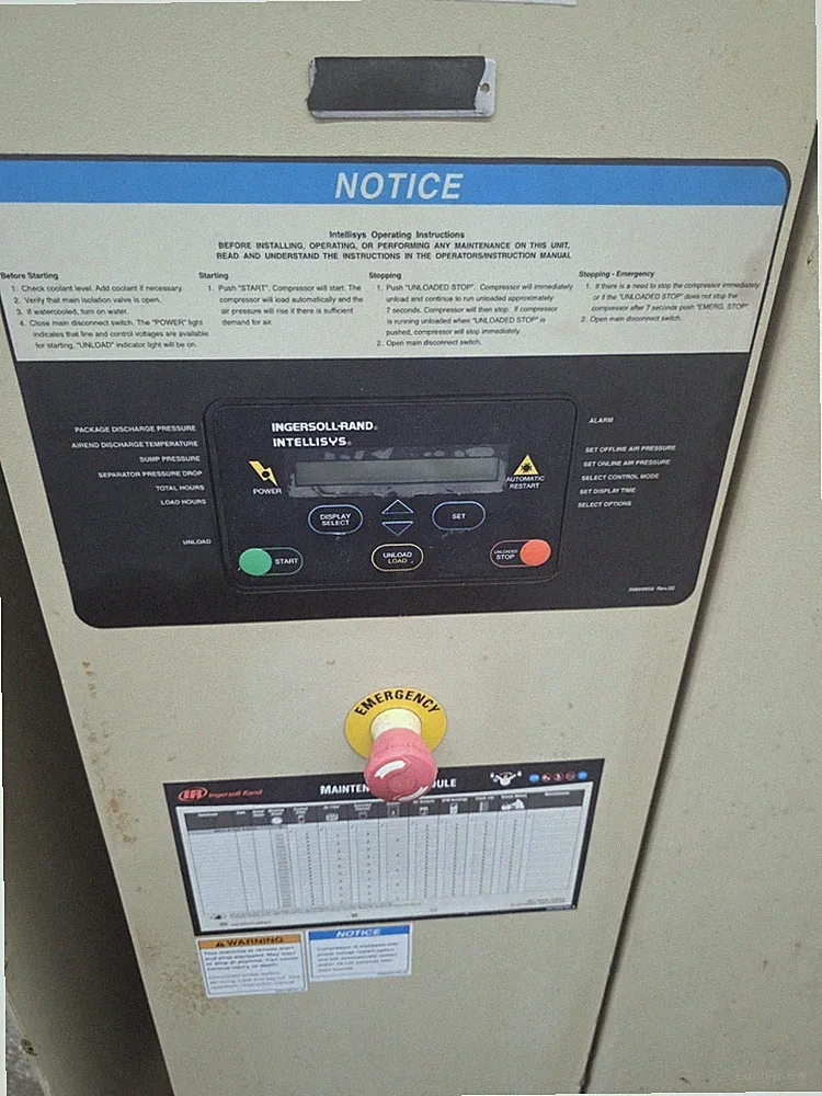 Ingersoll Rand SSR-XF75 Rotary Screw Compressor 75HP 125 PSIG 332CFM - Untested