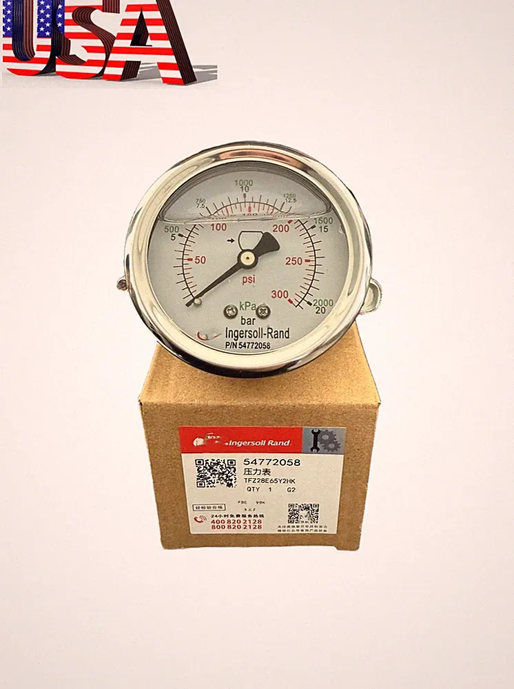 Pressure Gauge Panel Mount IR 54772058 FOR INGERSOLL RAND Air Compressor